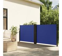 Ombrellone con custodia protettiva, tenda laterale allungabile, blu, 120 x 1000 cm, per terrazza, balcone, giardino, uso versatile