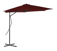 Ombrellone con Palo in Acciaio Rosso Bordò 300x230 cm