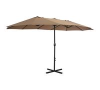 Ombrellone da Esterni con Palo in Alluminio 460x270 cm Tortora