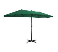 Ombrellone da Esterni con Palo in Alluminio 460x270 cm Verde