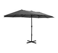 Ombrellone da Esterni con Palo in Alluminio 460x270cm Antracite