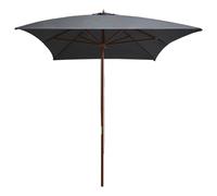 Ombrellone da Esterni con Palo in Legno 200x300 cm Antracite