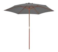 Ombrellone da Esterni con Palo in Legno 270 cm Antracite