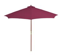 Ombrellone da Esterni con Palo in Legno 300 cm Rosso Bordò
