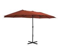 Ombrellone da Esterni Palo in Alluminio 460x270cm Terracotta