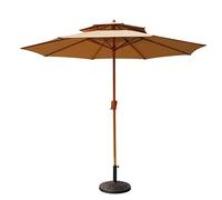 Ombrellone da esterno con 8 stecche robuste, ombrellone da spiaggia con doppia parte superiore, ventilato e traspirante, per protezione solare esterna, A