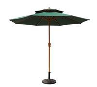Ombrellone da esterno con 8 stecche robuste, ombrellone da spiaggia con doppia parte superiore, ventilato e traspirante, per protezione solare esterna, C