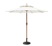 Ombrellone da esterno con 8 stecche robuste, ombrellone da spiaggia con doppia parte superiore, ventilato e traspirante, per protezione solare esterna, B