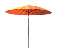 Ombrellone da esterno da 2,7 m rotondo e inclinabile, palo da 38 mm con manovella, perfetto per terrazza, balcone o tavolino da caffè, base non inclusa