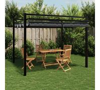 Ombrellone da esterno in alluminio con braccio retrattile antracite 3x3 m, tenda, mobili da esterno, forniture per la casa, decorazione