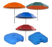 Ombrellone Da Esterno Portatile, Ombrellone Con Base, Resistente Al Ventos, Durevole, Leggero, For Spiaggia, Patio, Bordo Piscina, Cortile E Giardino(Red,2.6m/8.5ft)