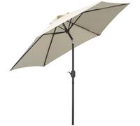 Ombrellone da Giardino Ø2.7x2.35 m Palo Ø38 mm in Alluminio Inclinabile Bianco