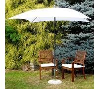 Ombrellone da Giardino 200x200 cm Palo Ø27 mm in Acciaio Maffei Kronos Bianco