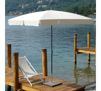 Ombrellone da Giardino 210x130 cm Palo Ø27 mm in Acciaio Maffei Novara Ecru