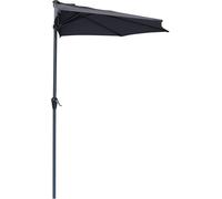 Ombrellone da Giardino Ø270x230A cm Half in Metallo e Poliestere Antracite