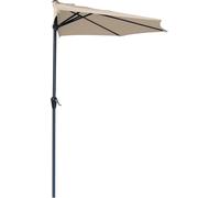 Ombrellone da Giardino Ø270x230A cm Half in Metallo e Poliestere Tortora