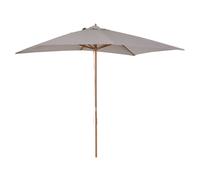 Ombrellone da Giardino 2x3 m in Legno con Copertura Rimovibile in Poliestere Grigio