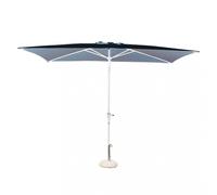 Ombrellone da Giardino 2x3 m Palo Ø48 mm Poly Eco in Acciaio Telo Grigio