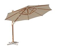 Ombrellone da Giardino Ø3,5m in alluminio effetto legno Roma Wood