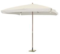 OMBRELLONE DA GIARDINO IN LEGNO QUADRATO 300 x 300 cm 3 x 3 mt CON TELO BIANCO