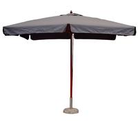 Ombrellone da Giardino 3x3m Palo Ø48 mm in Legno e Poliestere Grigio