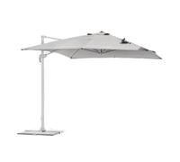 Moia Greenwood Ombrellone California Palo Laterale 3 x 4 Mt Alluminio Grigio Bianco