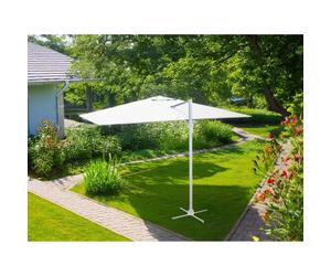Ombrellone da giardino a palo decentrato New Michigan Ø 200 cm bianco Bianco
