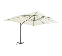 Ombrellone da giardino a sbalzo con palo in alluminio 400x300 cm Sabbia