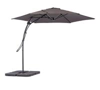 BAKAJI Ombrellone da Giardino Decentrato 3 x 3 Mt Palo in Metallo Chiusura a Leva Base a Croce Sistema Air Vent Arredamento Esterno Gazebo Piscina Giardino Terrazzo Ambienti Esterni (Antracite)