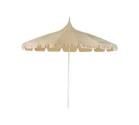 Beliani Elegante ombrellone da giardino ⌀ 245 cm palo in alluminio bianco tessuto poliestere beige