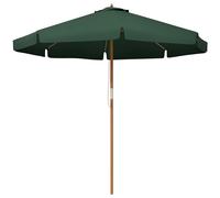 Ombrellone da Giardino con Doppio Tettuccio, in Bambù e Poliestere, Ø325x250 cm, Verde