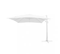 Ombrellone da Giardino con Led Pitagora 3x3 m in Alluminio Bianco Telo Bianco