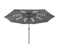 Ombrellone da Giardino con Luci LED 400 cm Antracite