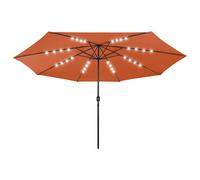 Ombrellone da Giardino con Luci LED 400 cm Terracotta