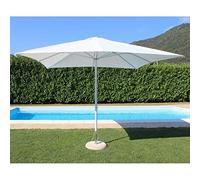 OMBRELLONE ALLUMINIO PALO CENTRALE TELO PARASOLE BIANCO 3X4 ANTIVENTO MOD. BRIAN