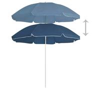 Ombrellone da Giardino con Palo in Acciaio Blu 180 cm