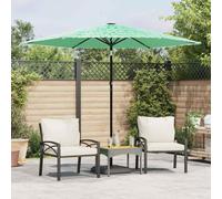 Ombrellone da Giardino con Palo in Acciaio Verde 268x268x226 cm