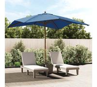 Ombrellone da Giardino con Palo in Legno Azzurro 300x300x273 cm