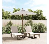 Ombrellone da Giardino con Palo in Legno Sabbia 198x198x231 cm