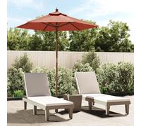 Ombrellone da Giardino con Palo in Legno Terracotta 196x231 cm