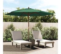 Ombrellone da Giardino con Palo in Legno Verde 299x240 cm