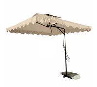 Ombrellone da Giardino Decentrato 2,5x2,5 m - Palo in Metallo con Chiusura a Leva, Base a Croce e Sistema Air Vent - Ideale per Piscina, Terrazzo e Arredo Esterno