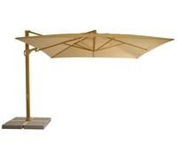 Ombrellone da Giardino Decentrato 3,3x3,3m in Alluminio e Poliestere Ecrù