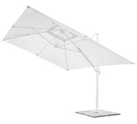 Ombrellone da Giardino Decentrato 3x3m in Alluminio Telo in Poliestere Mosini Blues Bianco