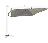 Ombrellone da Giardino Decentrato 3x4m in Alluminio e Poliestere Bianco