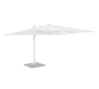 Ombrellone da Giardino Decentrato con Palo Laterale Vega Bianco (3 x 4 mt)
