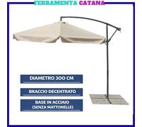 Ombrellone da Giardino Decentrato Esterno Balcone Terrazzo con Braccio Laterale
