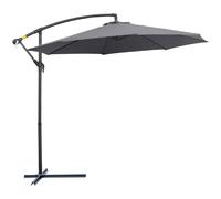 Ombrellone da Giardino Decentrato in Acciaio Ø3m Grigio
