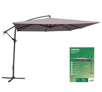 Ombrellone da Giardino Decentrato Lampara Grigio 3 x 3 Metri