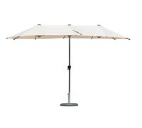 Ombrellone da Giardino Doppio 2x4m Palo Ø38 mm Antracite e Ecrù